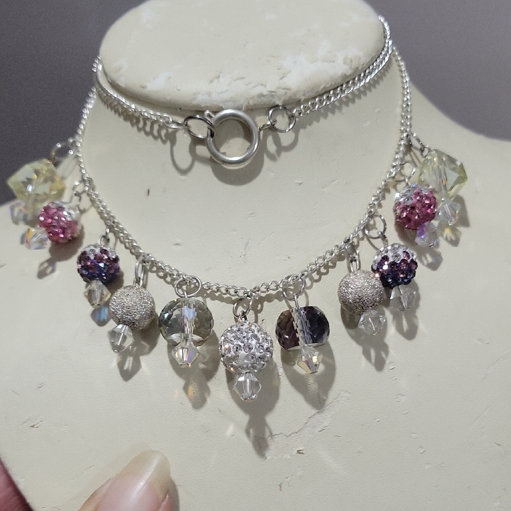 Sparkling Ball  Necklace 22"